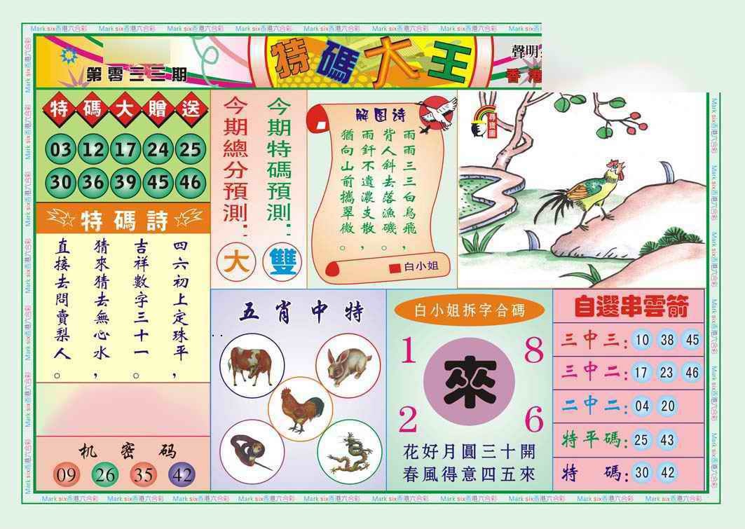 033期特码大王A（新图）[图]